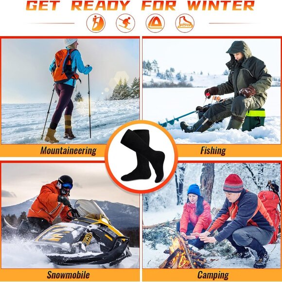 Unisex Battery Operated Electric Heated Socks 1 Pair - Picture 3 of 7